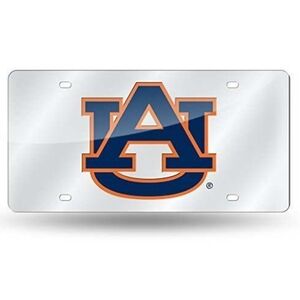Auburn Tigers license plate Silver Laser Cut Tag 6 x 12'' new